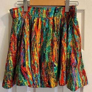 Colourful Fiesta Flowy Mini Skirt